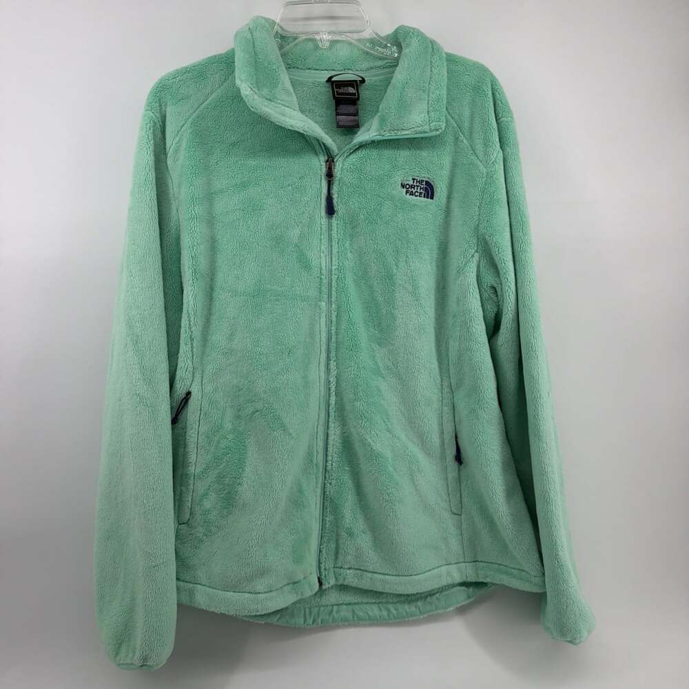 The North Face Osito Fleece Jacket Womens XL Teal Full Zip Cozy Soft Outdoor